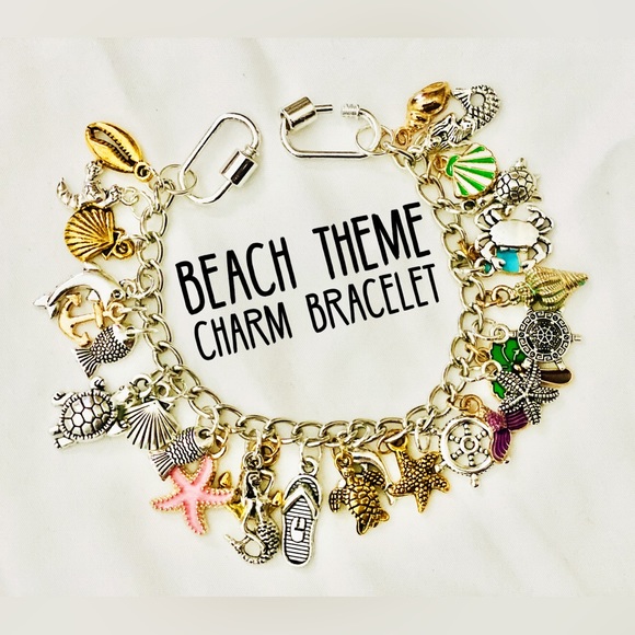 Bracelet Beach Theme (Custom Loaded Charm Bracelet) - Picture 1 of 4